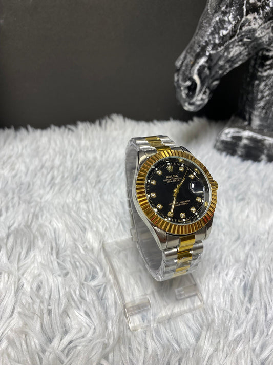 Rolex Date Adjust Black Dial